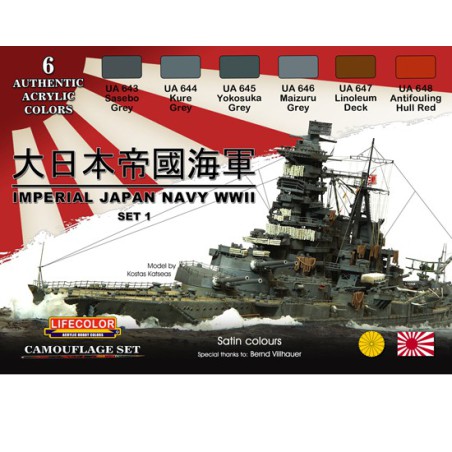 Acrylfarbe Set 1 Japanische Marine im Zweiten Weltkrieg | Scientific-MHD