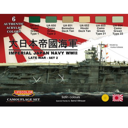 Acrylic paint set 2 japanese navy wwii | Scientific-MHD