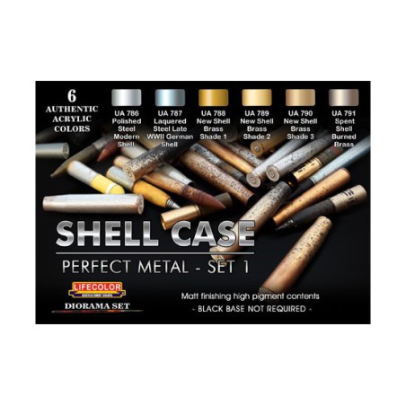 Peinture acrylique SHELLCASE perfect metal SET1