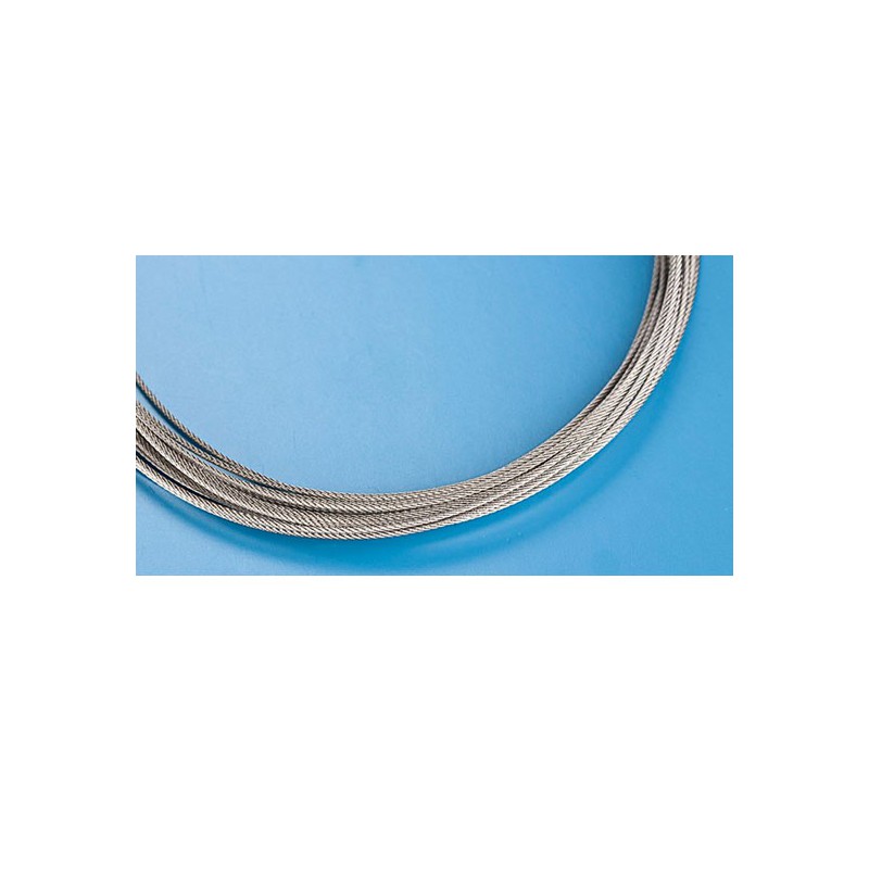 Accastillage de bateau Cable inox tressé diam. 0,8mmx10M
