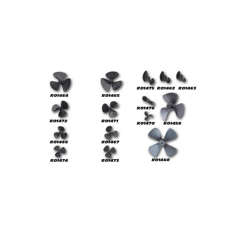 Accessoire pour bateau radiocommandé Hélice tripale 75mm rotation à gauche