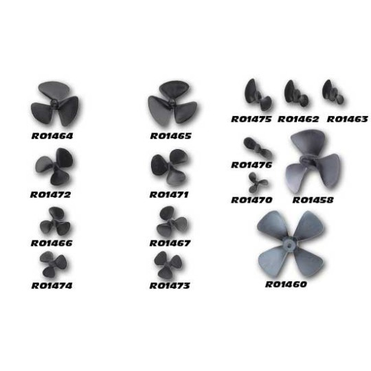 Accessoire pour bateau radiocommandé Hélice quadripale 95mm rotation à gauche