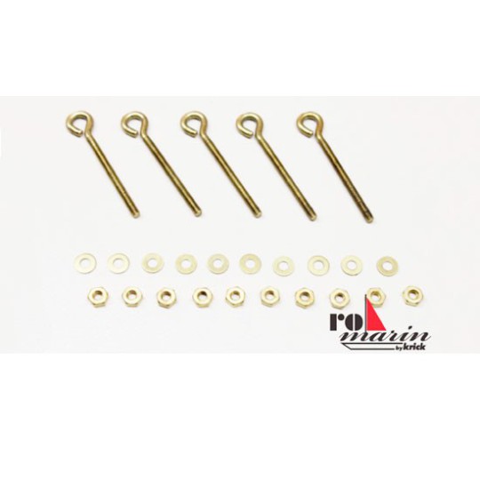 Accastillage de bateau Crochets à visser M2,5x30mm (5 pièces) Accastillage de bateau Crochets à visser M2,5x30mm (5 pièces)