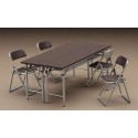 Educational plastic model meeting room desk & chairs 1/12 | Scientific-MHD