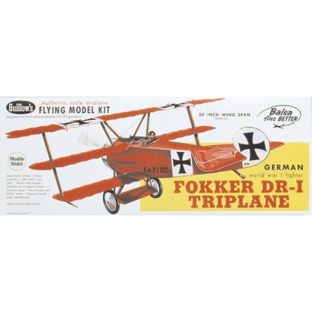 Free Flight Airplane Fokker Dr-1 Triplane | Scientific-MHD