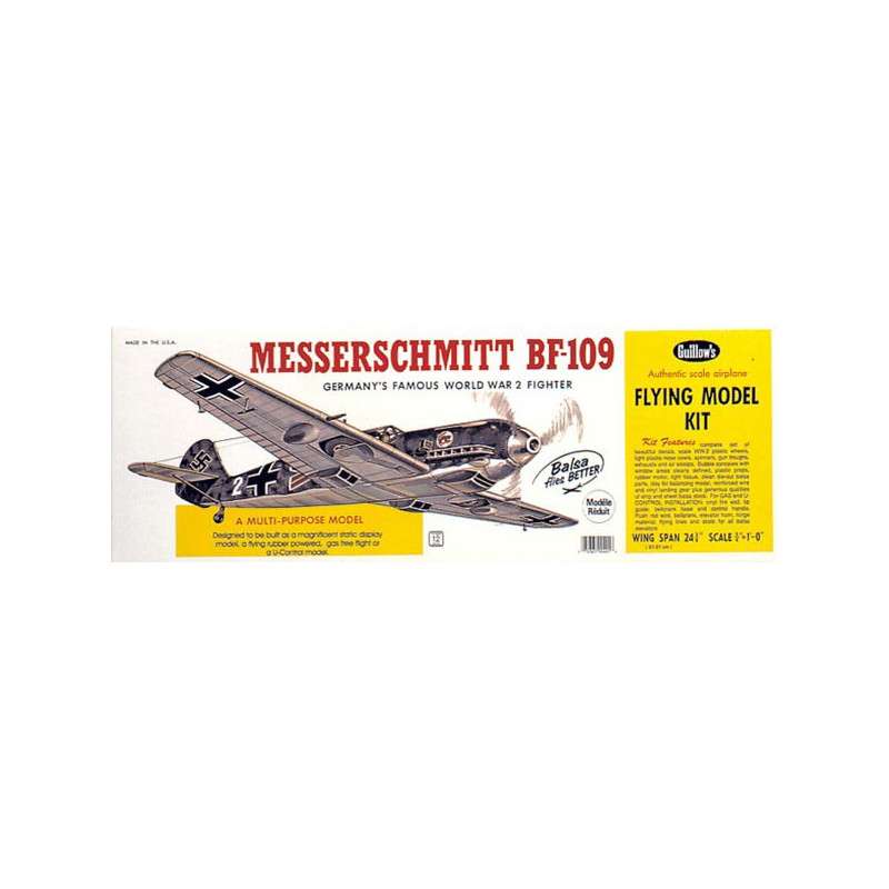 Avion de vol libre radiocommandé MESSERSCHMITT BF-109