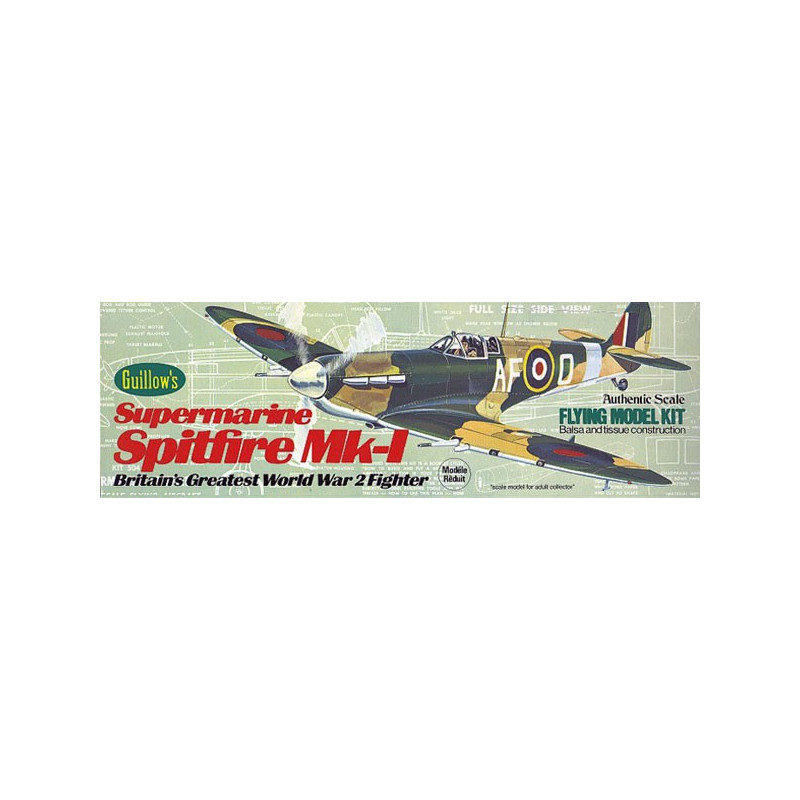 Avion de vol libre radiocommandé SPITFIRE