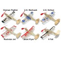 Radio -free flight airplane Assortment 4 x 6 Mini Models | Scientific-MHD