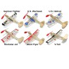 Radio -free flight airplane Assortment 4 x 6 Mini Models | Scientific-MHD