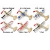 Radio -freie Flugflugzeug -Sortiment 4 x 6 Mini -Modelle | Scientific-MHD