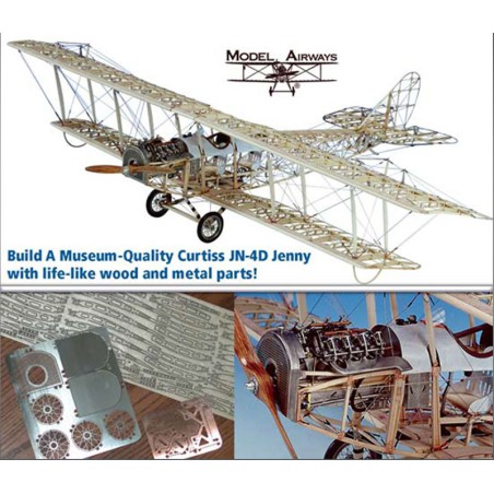 Wooden plane model Curtiss JN-4D Jenny 1/16 | Scientific-MHD