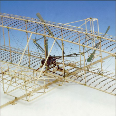 Maquette d'avion en bois WRIGHT FLYER 1/16