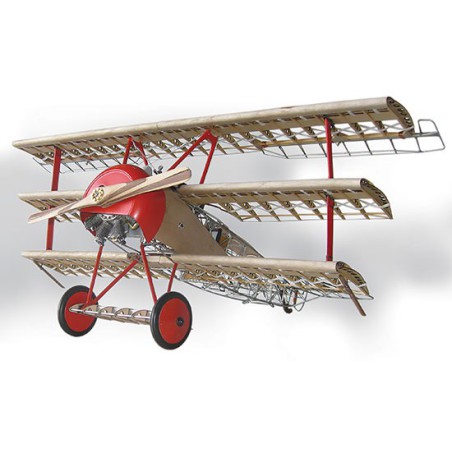 Maquette d'avion en bois FOKKER DR1 1/16 - Scientific-MHD