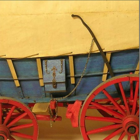 Maquette en bois à construire WAGON CONESTOGA 1/12