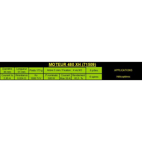 HELI 480 XH Héli Motor Radio -gesteuerter Motor | Scientific-MHD