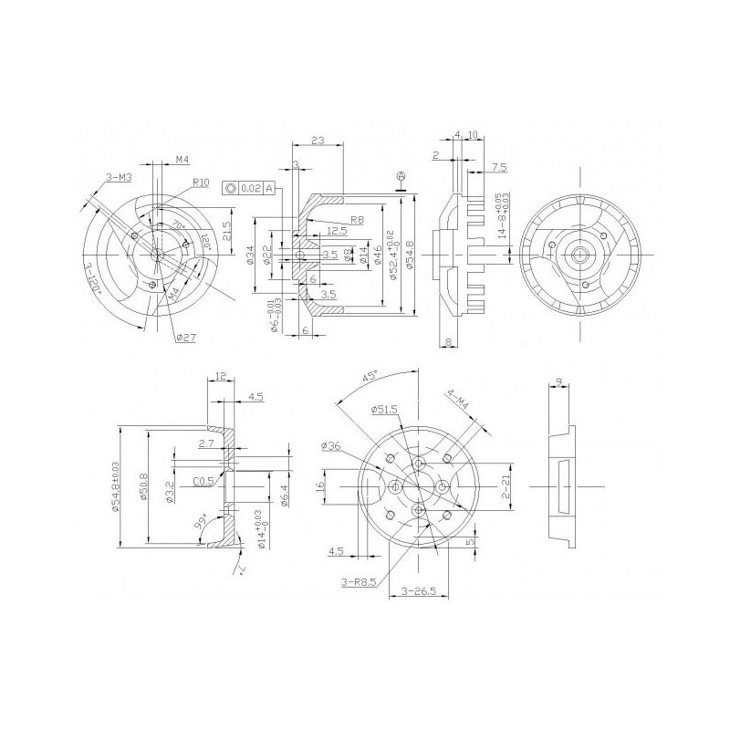 Moteur électrique radiocommandé Moteur DM4330 Kv340 Moteur électrique radiocommandé Moteur DM4330 Kv340
