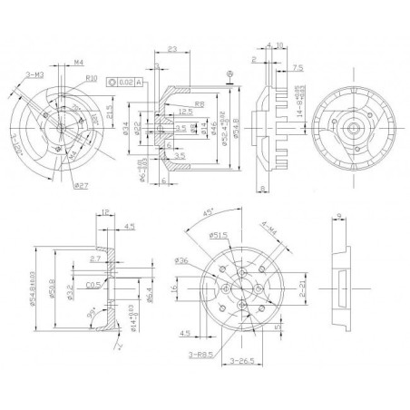 Draft electric motor DM4330 KV340 engine | Scientific-MHD