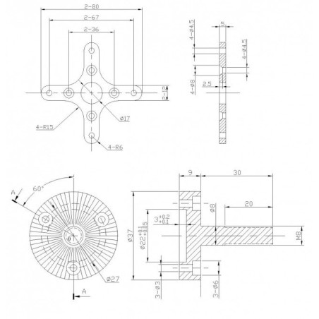 Draft electric motor DM4330 KV340 engine | Scientific-MHD