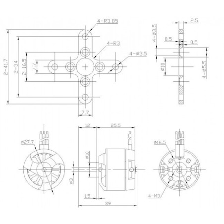 Elektromotor DM2210 KV1100 Motor | Scientific-MHD