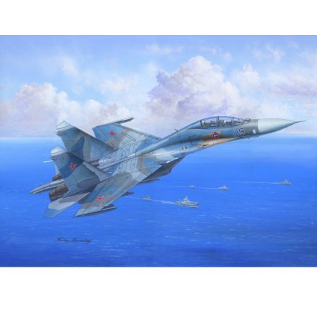 Maquette d'avion en plastique SU-27UB FLANKER C 1/48