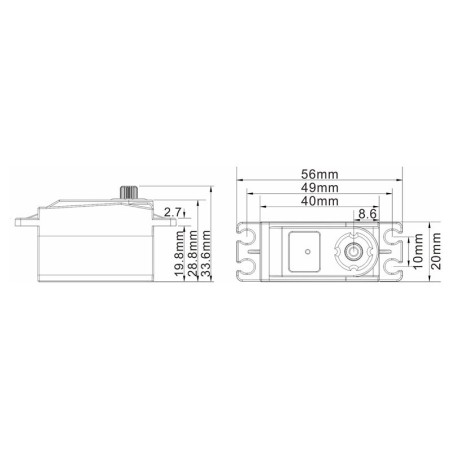 Servos for radio control PTK Servo Digital 8812TG-D 12K | Scientific-MHD