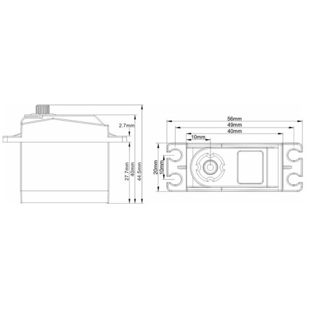 Servos for radio control PTK Servo Digital 8830 SSGD 30K | Scientific-MHD