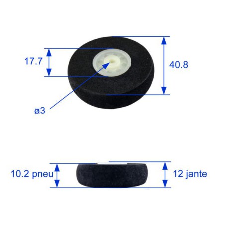 Eingebettete Accessoire Ultra-leichterer Schaumräder 40 mm | Scientific-MHD