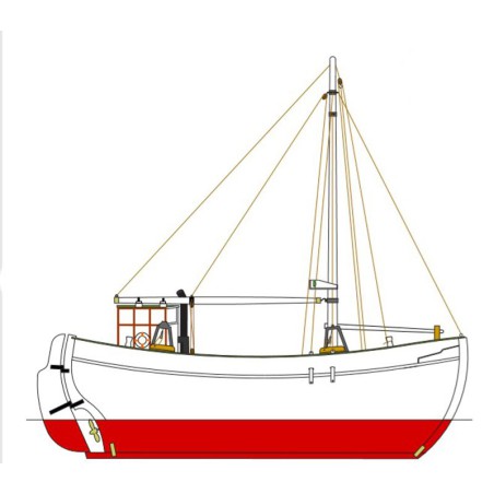 Bateau électrique radiocommandé SVEA Nordic fishing boat 1/15