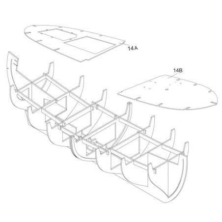 Bateau électrique radiocommandé SVEA Nordic fishing boat 1/15