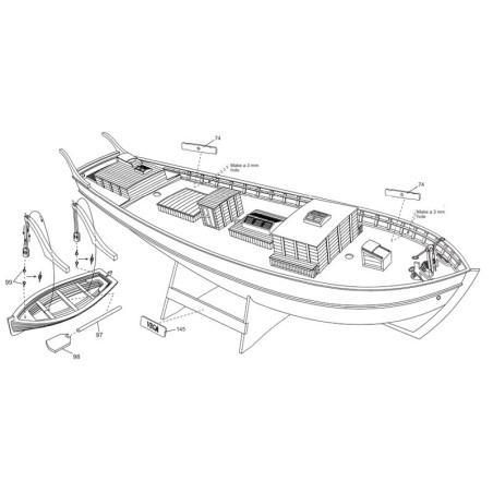 Static boat Vega Sailing Ship 1/35 | Scientific-MHD