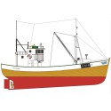Bateau électrique radiocommandé FOLLABUEN Nordic Fishing boat 1/25