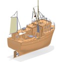 Electric boat radio controlled Jeanett Nordic Fishing Boat 1/25 | Scientific-MHD