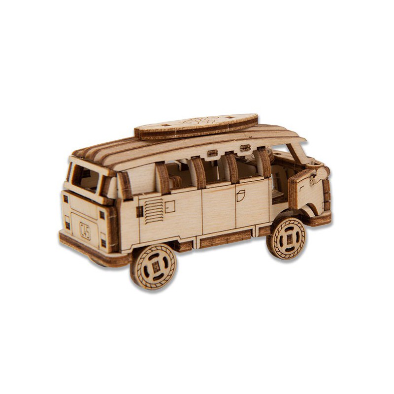 Puzzle 3D mécanique facile pour maquette Bus Retro Superfast Puzzle 3D mécanique facile pour maquette Bus Retro Superfast