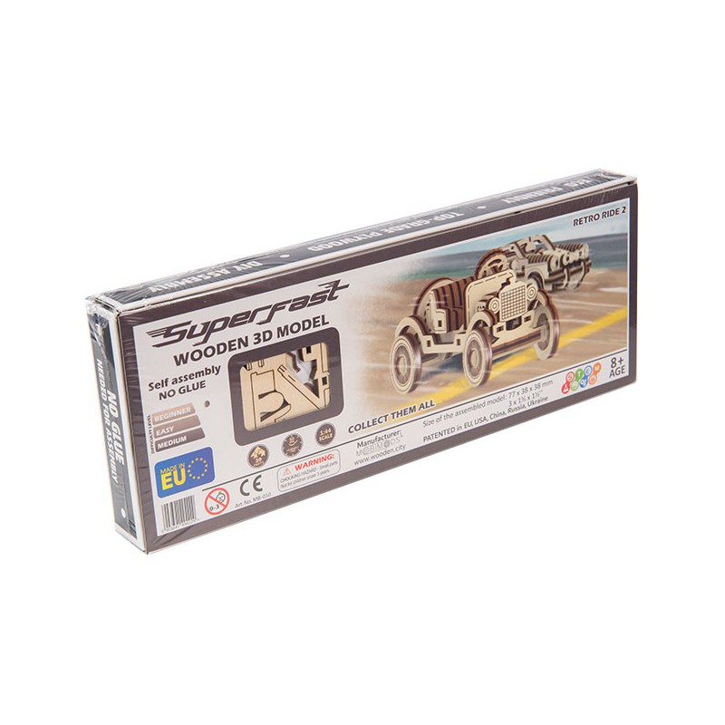 Puzzle 3D mécanique facile pour maquette Auto Retro Superfast Puzzle 3D mécanique facile pour maquette Auto Retro Superfast