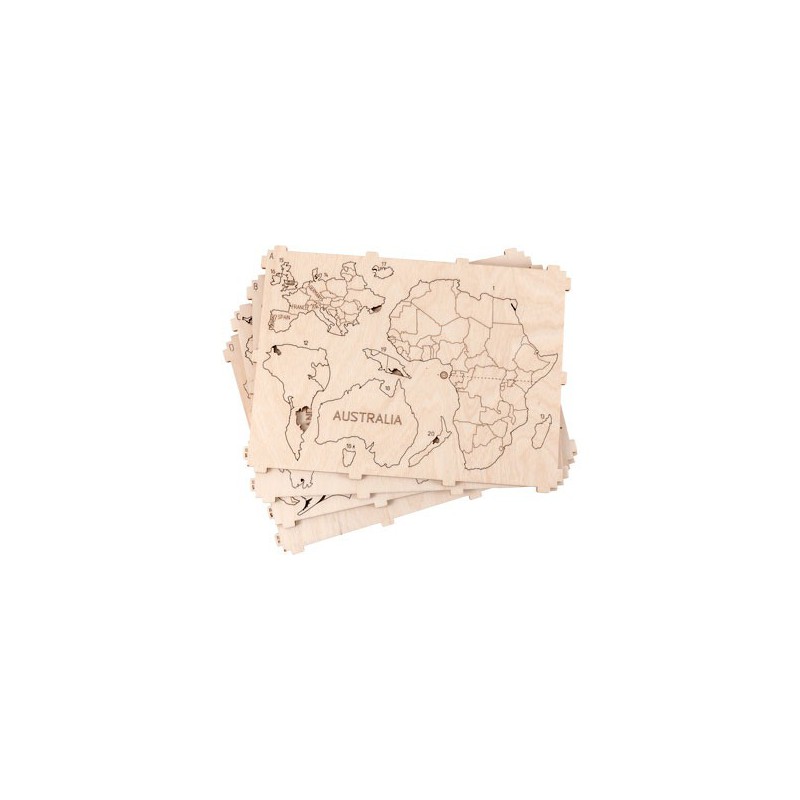 Puzzle 3D mécanique facile pour maquette Carte du monde M Puzzle 3D mécanique facile pour maquette Carte du monde M