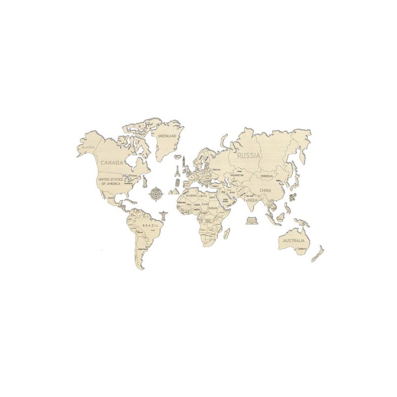 Puzzle 3D mécanique facile pour maquette Carte du monde XL Puzzle 3D mécanique facile pour maquette Carte du monde XL
