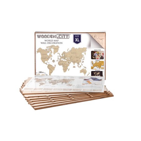 Easy mechanical 3D puzzle for XL world map model | Scientific-MHD