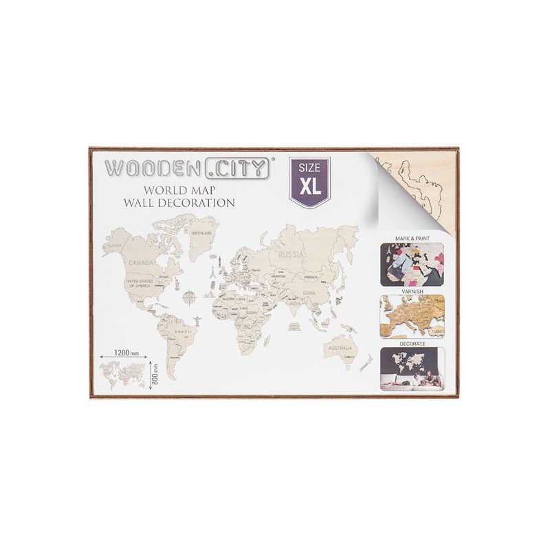 Puzzle 3D mécanique facile pour maquette Carte du monde XL Puzzle 3D mécanique facile pour maquette Carte du monde XL