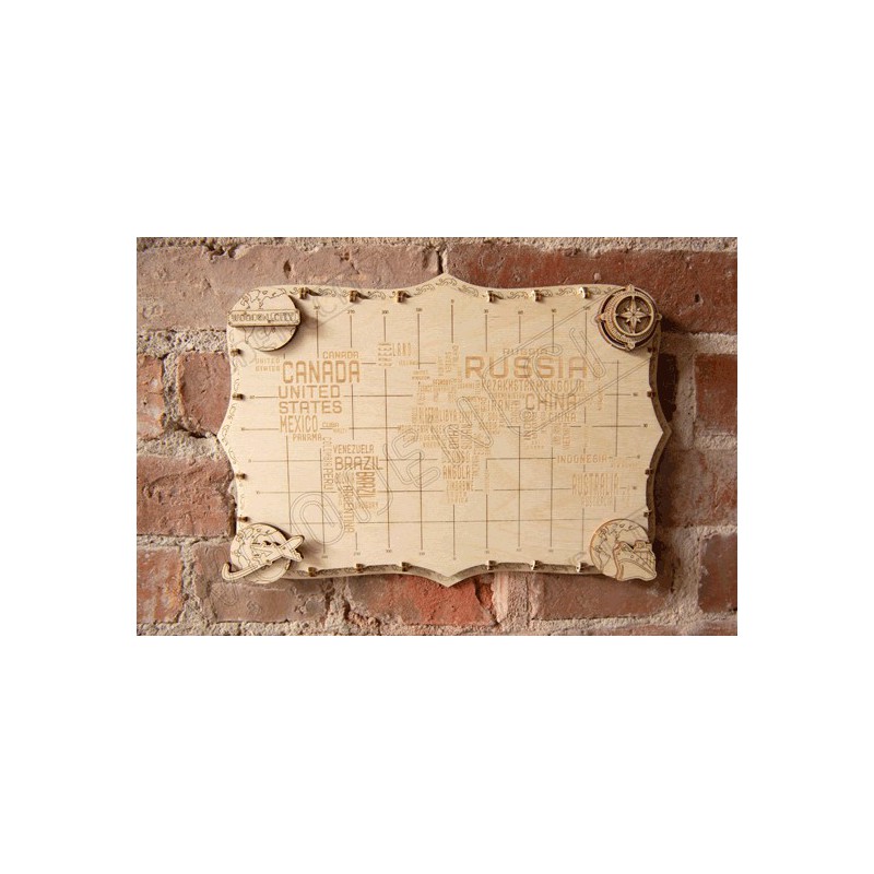 Puzzle 3D mécanique facile pour maquette Carte du monde Expédition série mots Puzzle 3D mécanique facile pour maquette Carte du monde Expédition série mots