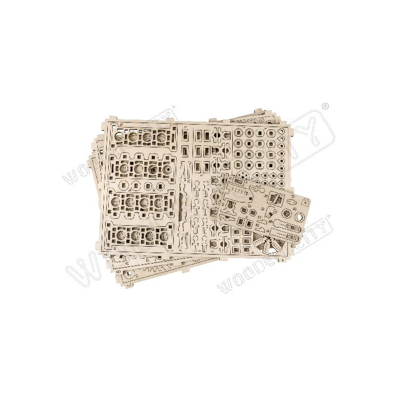 Intermediate mechanical 3D puzzle for V8 engine model ScientificMHD