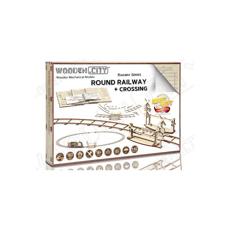 Puzzle 3D mécanique facile pour maquette Rails pour Locomotive