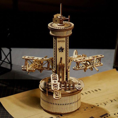 Puzzle 3D mécanique intermédiaire pour maquette La tour de contrôle musicale