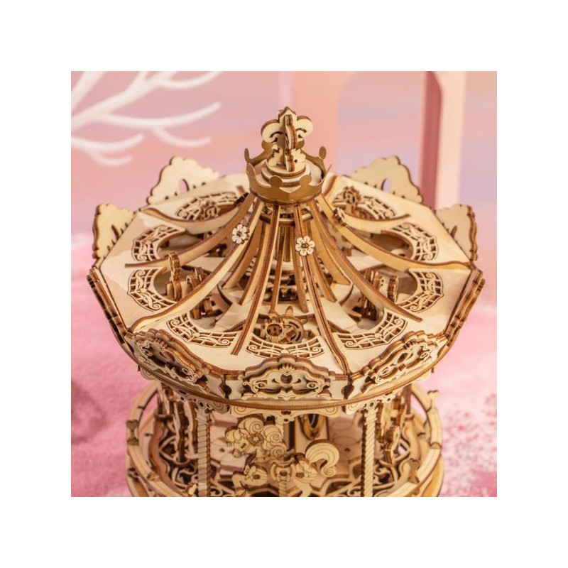 Puzzle 3D mécanique intermédiaire pour maquette Le carrousel romantique musical Puzzle 3D mécanique intermédiaire pour maquette Le carrousel romantique musical