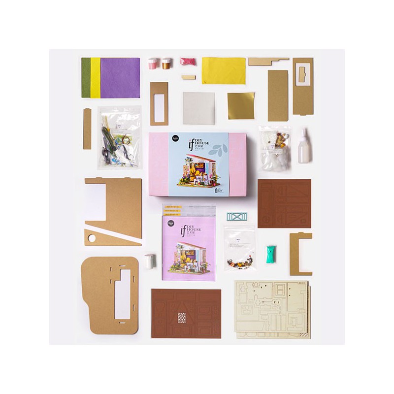 Puzzle 3D mécanique intermédiaire pour maquette Le cabanon de Lily