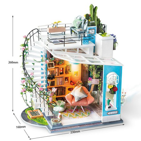 Puzzle 3D mécanique intermédiaire pour maquette Le loft de Dora