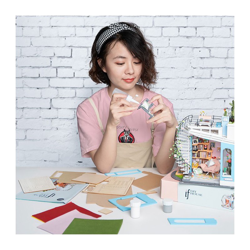 Puzzle 3D mécanique intermédiaire pour maquette Le loft de Dora