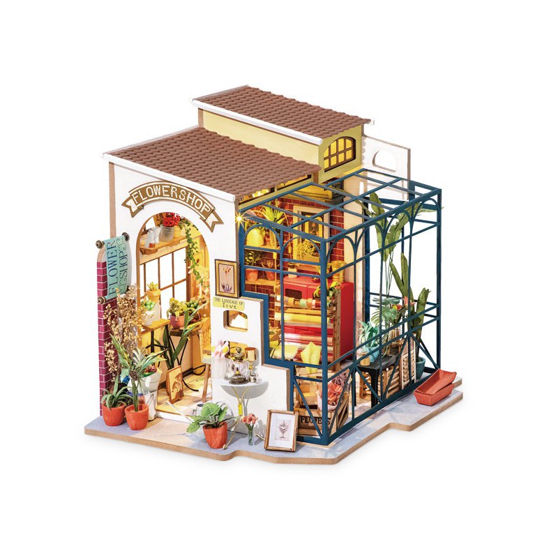 Puzzle 3D mécanique intermédiaire pour maquette Chez Emilie la Fleuriste