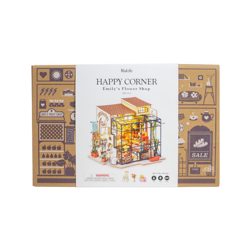 Puzzle 3D mécanique intermédiaire pour maquette Chez Emilie la Fleuriste
