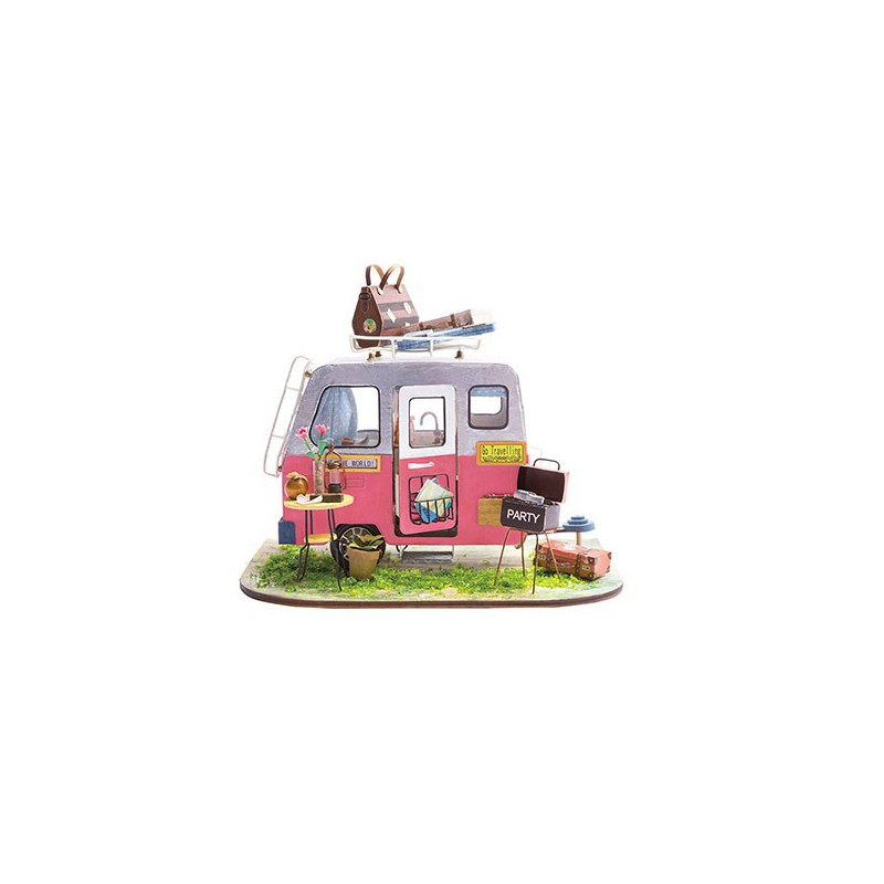 Puzzle 3D mécanique intermédiaire pour maquette Les heureux campeurs DIY