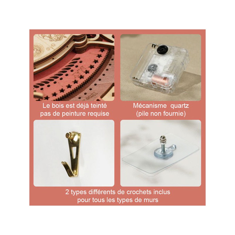 Puzzle 3D mécanique intermédiaire pour maquette Horloge Zodiacale